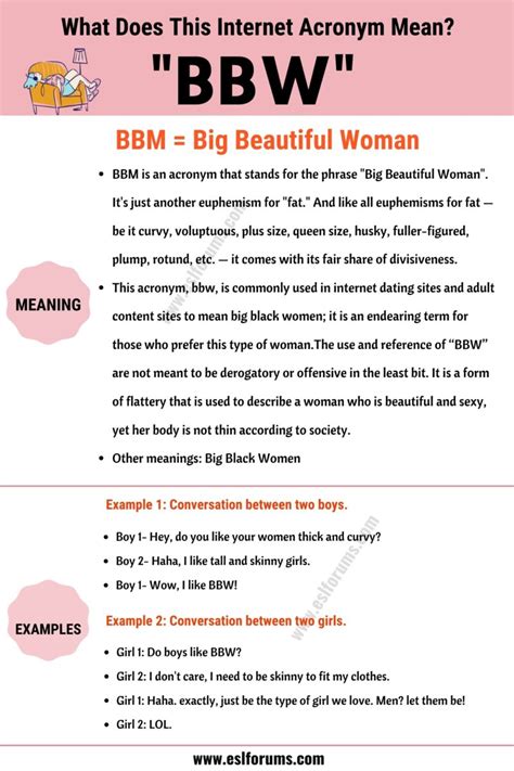 what is bbw meaning|Bbw Definition & Meaning .